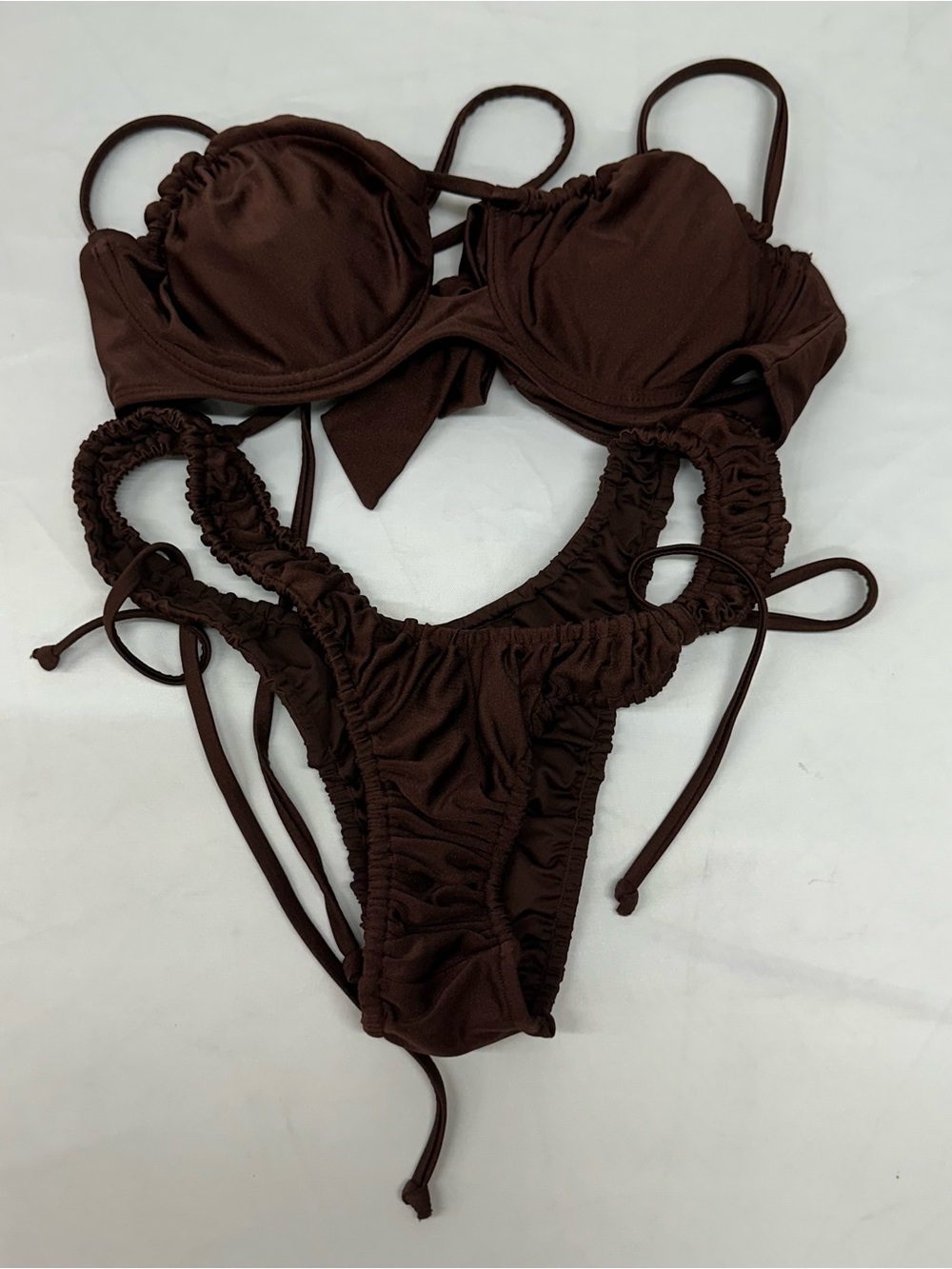 Somerfield Swim Brown Bikini Top Label Detail